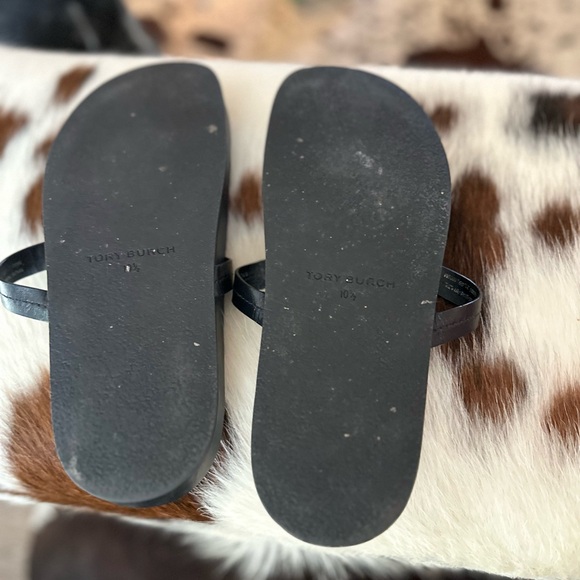 Tory Burch Black Logo Sandals